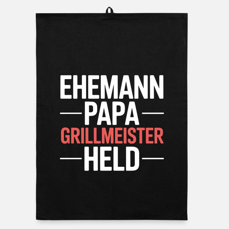 Ehemann Papa Grillmeister Held Organic Geschirrtuch