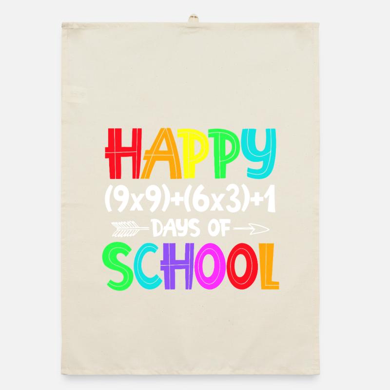 Rainbow Happy Back-to-School Organic dish towel