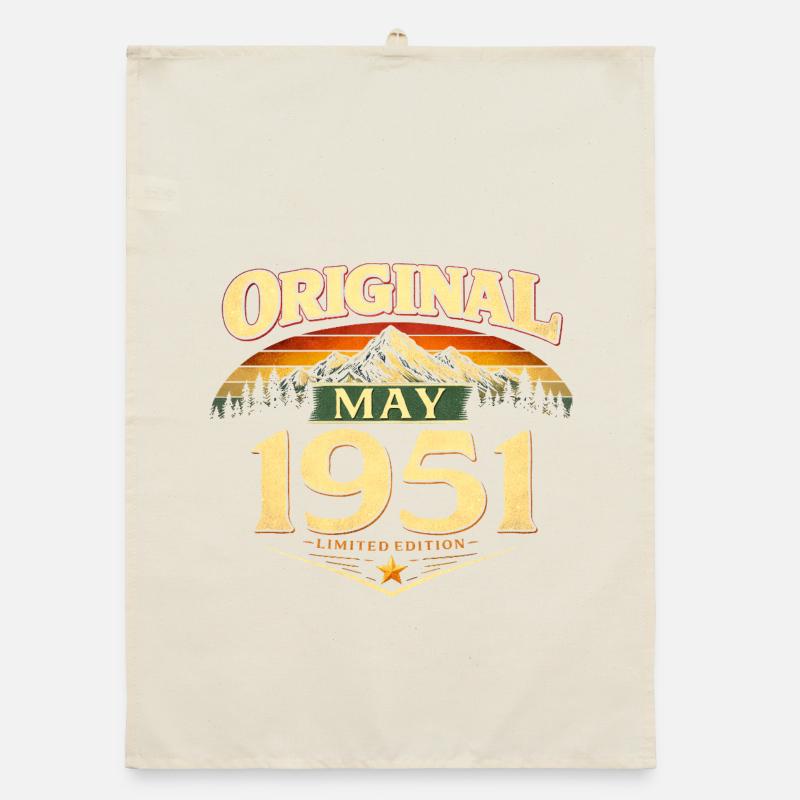 75. Geburtstag Geschenk Original Mai 1951 Organic Geschirrtuch