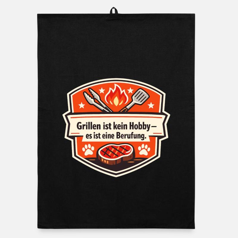 Grillen ist Berufung Organic Geschirrtuch