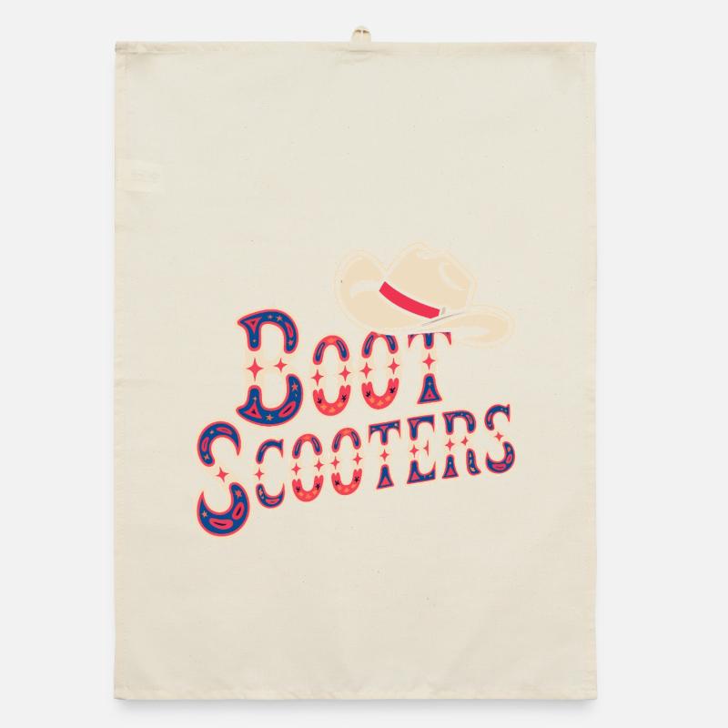 Boot Scooters Western Rodeo Organic Geschirrtuch