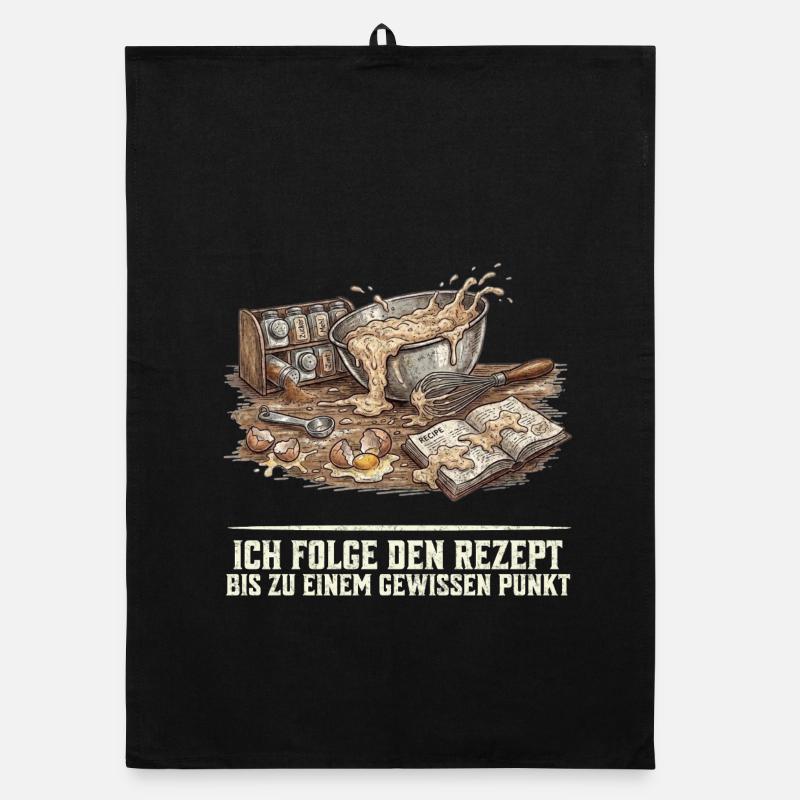 Backen Rezept Lustiger Spruch Hobbybäcker Geschenk Organic Geschirrtuch