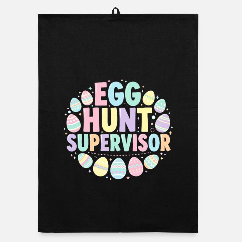 Easter Egg Overseer Organic dish towel