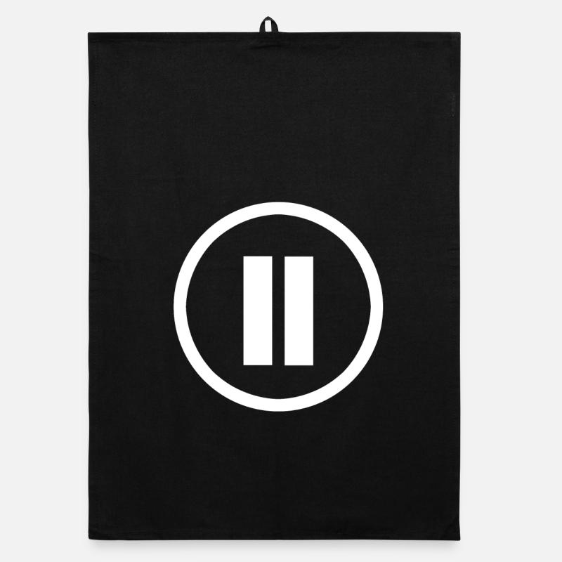 pause - Organic dish towel - black