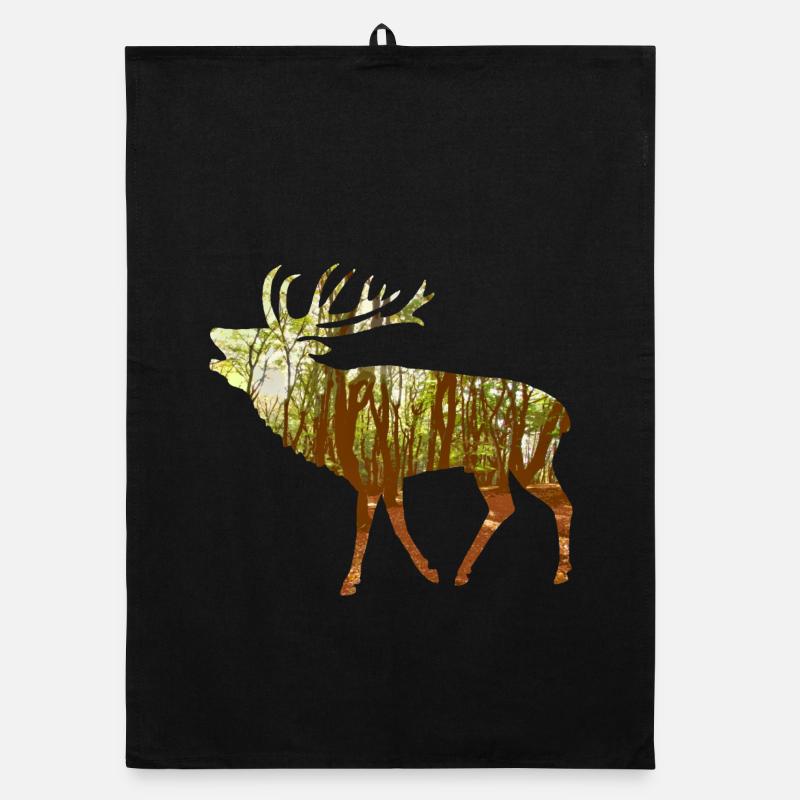 deer Organic dish towel