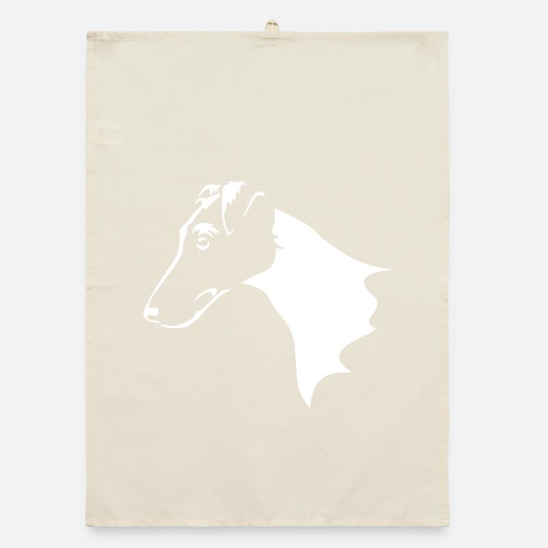 Foxterrier Kopf "Black Edition" Organic Geschirrtuch