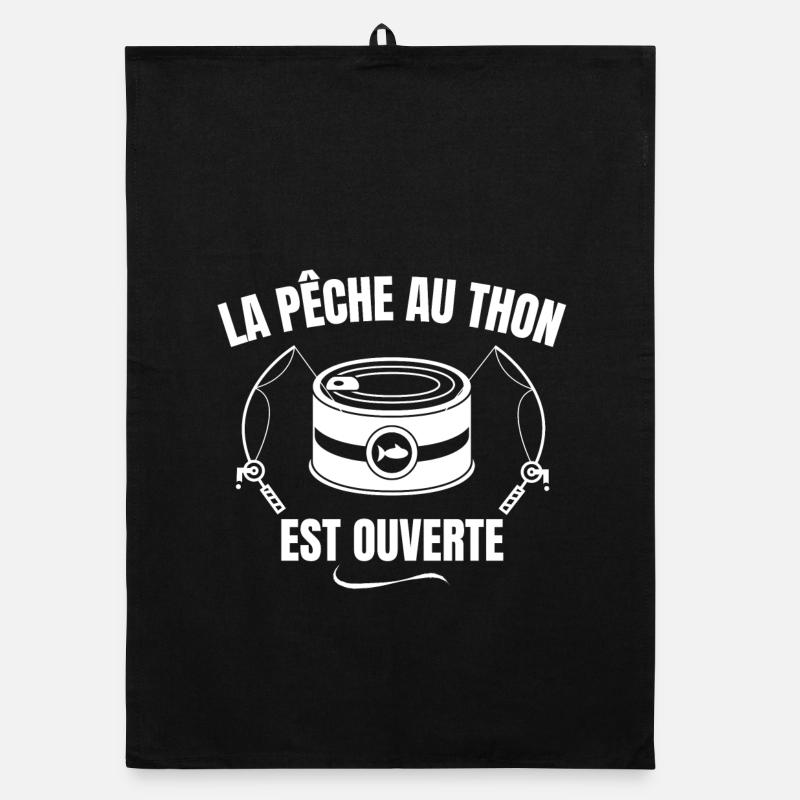pêche, fan de pêche, je suis pêcheur Torchon bio