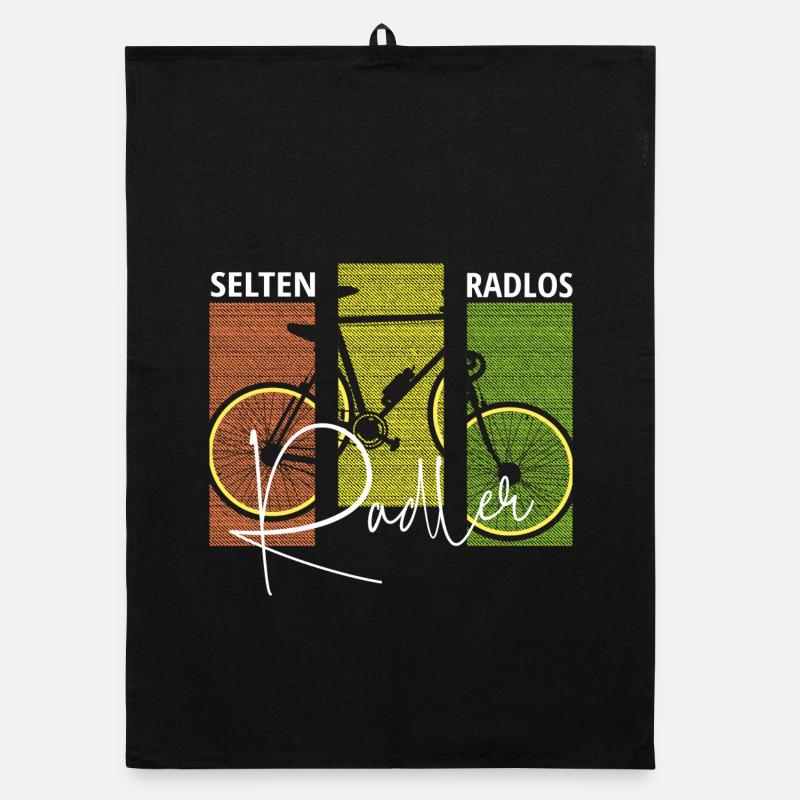 Radler selten radlos Geschenk - Organic Geschirrtuch - Schwarz