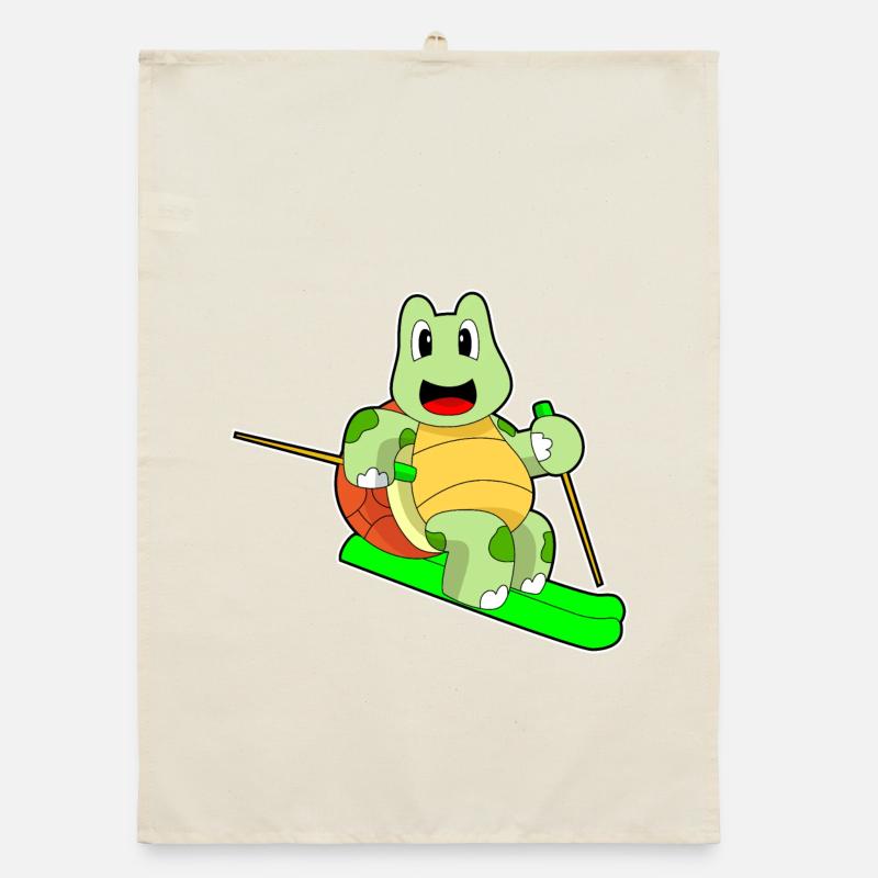 Turtle Skier Ski Torchon bio