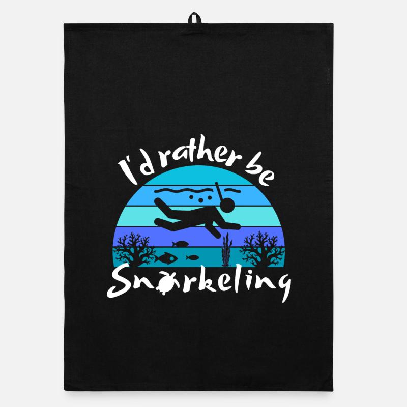 I'd rather be snorkeling - Beach Lover Organic Geschirrtuch