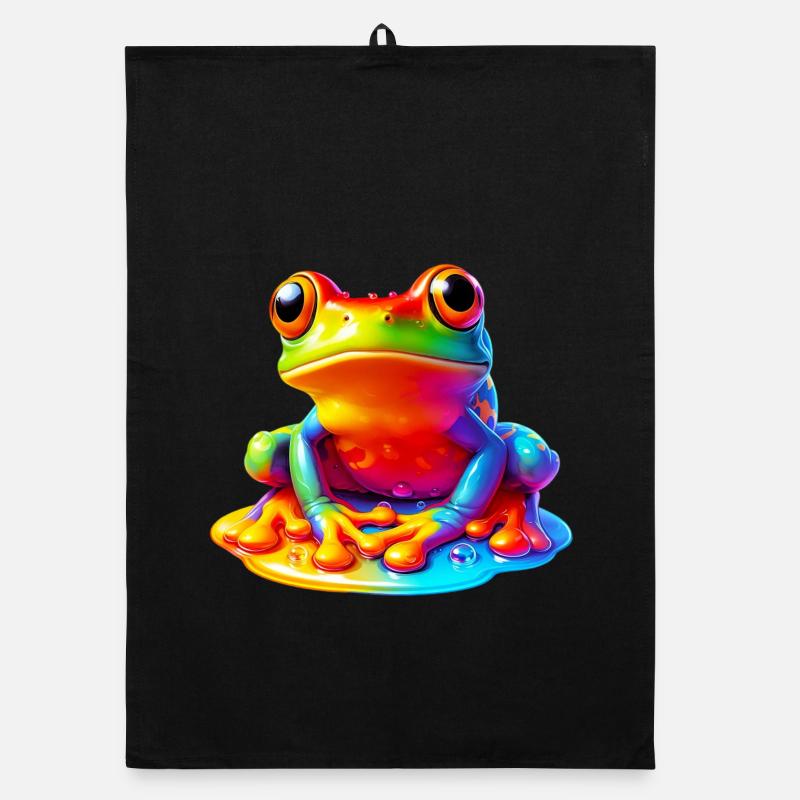 Grenouille - Torchon bio - noir