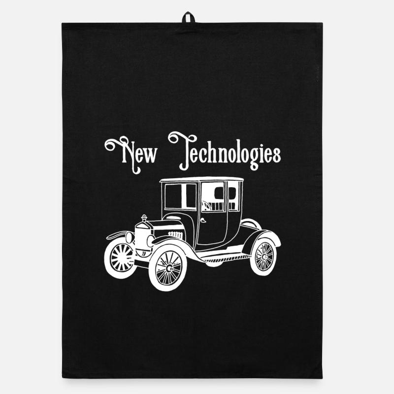 Weißes altes Oldtimer-Auto Organic Geschirrtuch