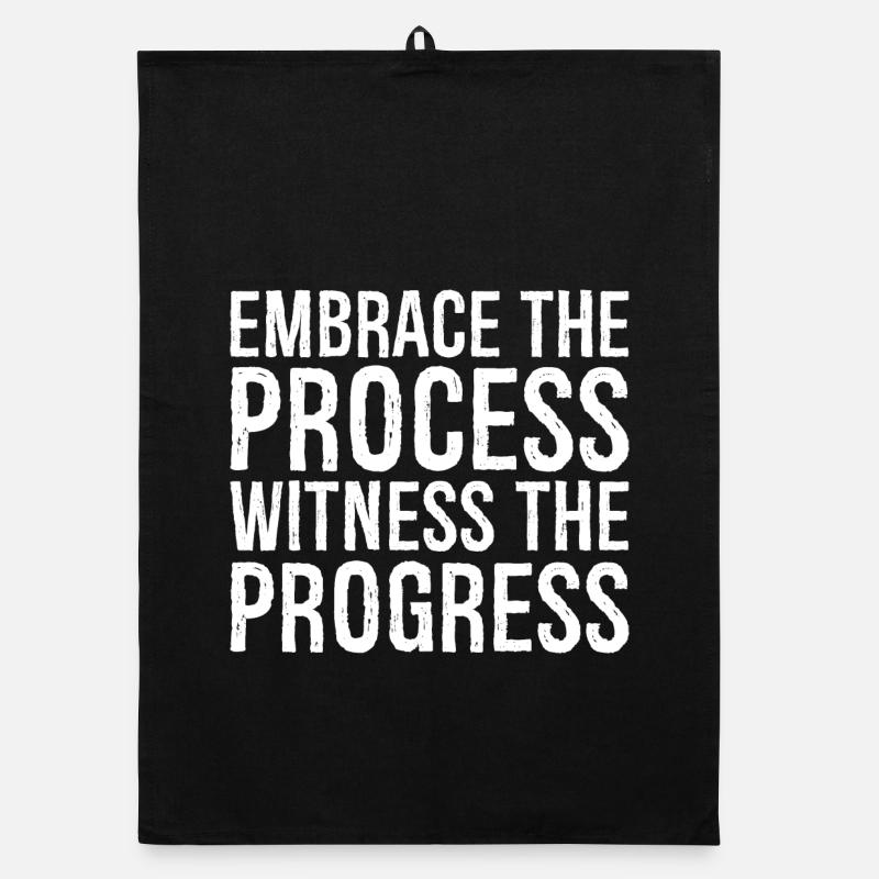 embrace the process witness the progress Organic dish towel