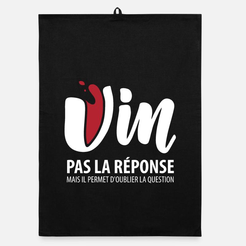 Wine not the solution (dark) Organic dish towel