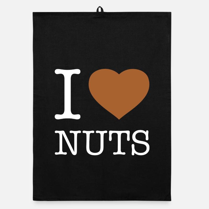 I LOVE NUTS Organic Geschirrtuch