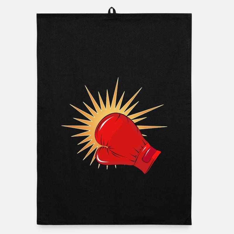 Roter Boxhandschuh mit Schlag-Effekt Organic Geschirrtuch