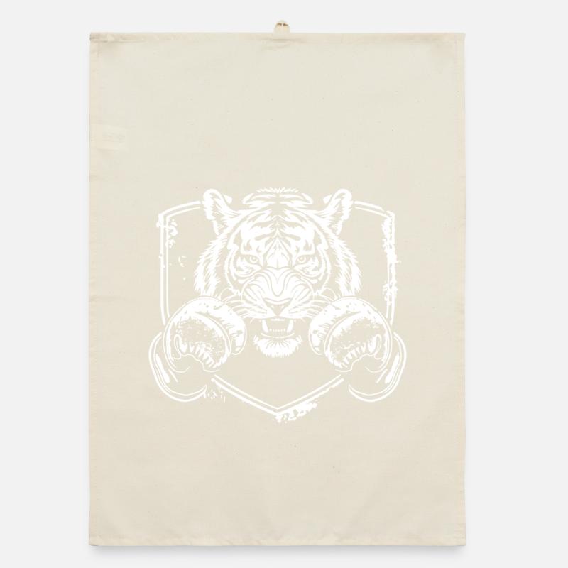 Tigre fort avec pose de combat Torchon bio