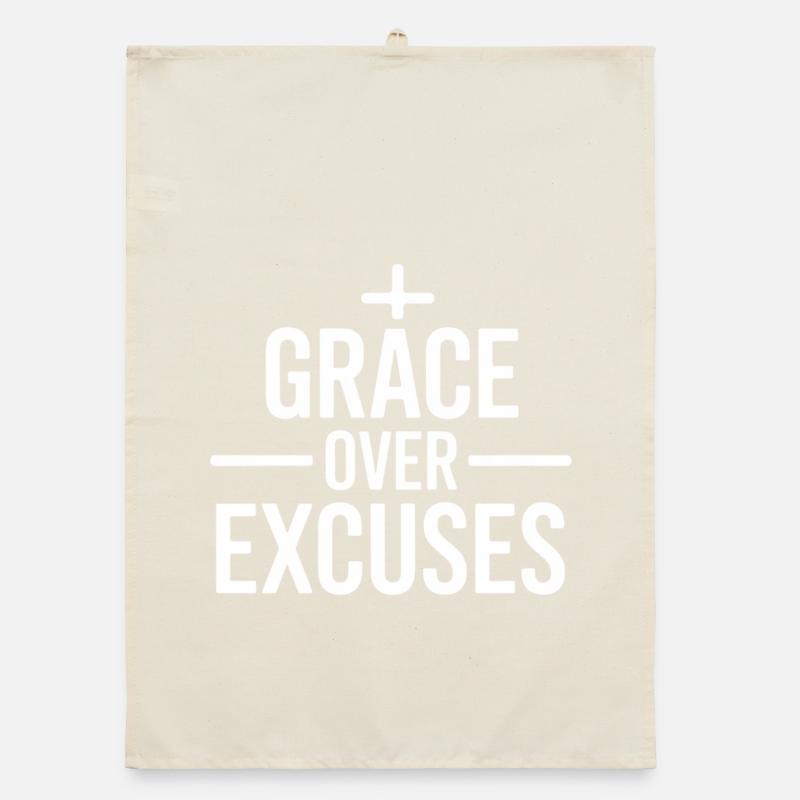 Message de grâce chrétienne sur les excuses Torchon bio