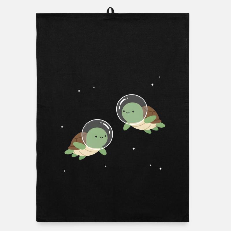 Niedliche Weltraum-Turtles Organic Geschirrtuch