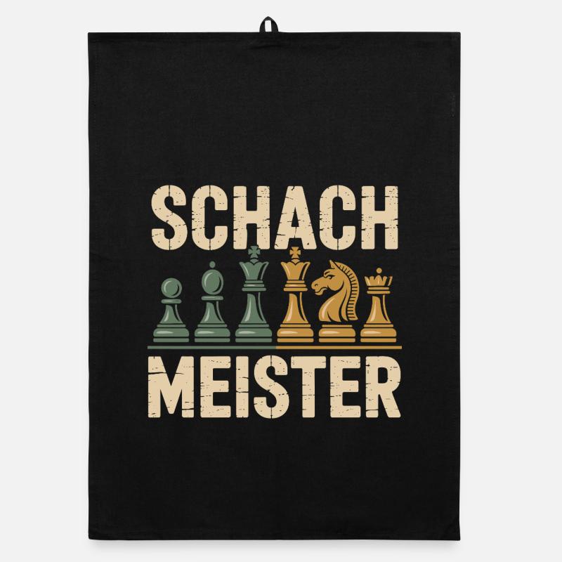 Retro Chess Chess Master Chess Figure Jeu de société Torchon bio