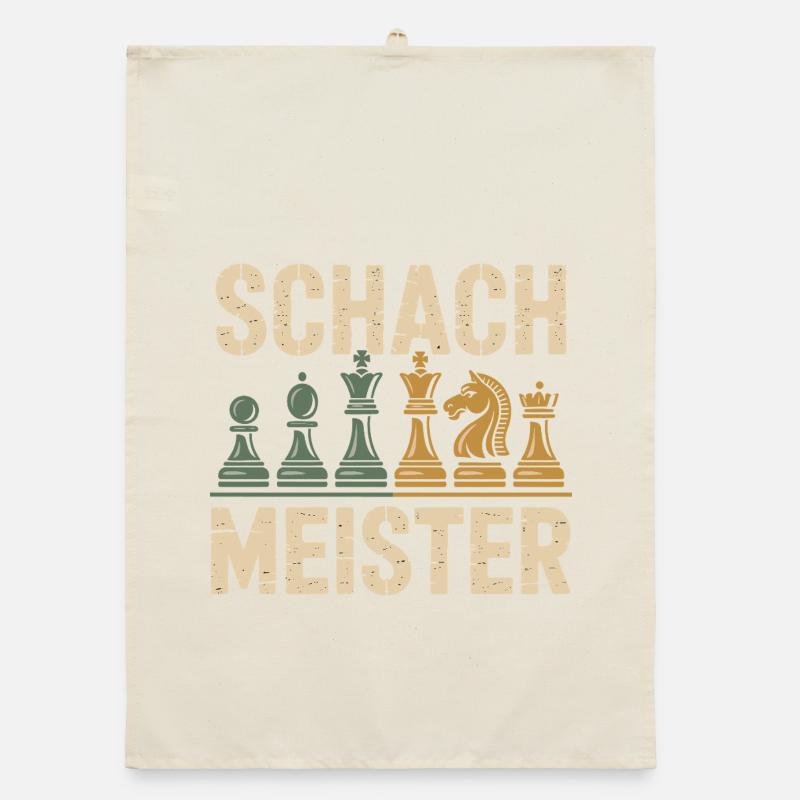 Retro Chess Chess Master Chess Figure Board Game Organic dish towel