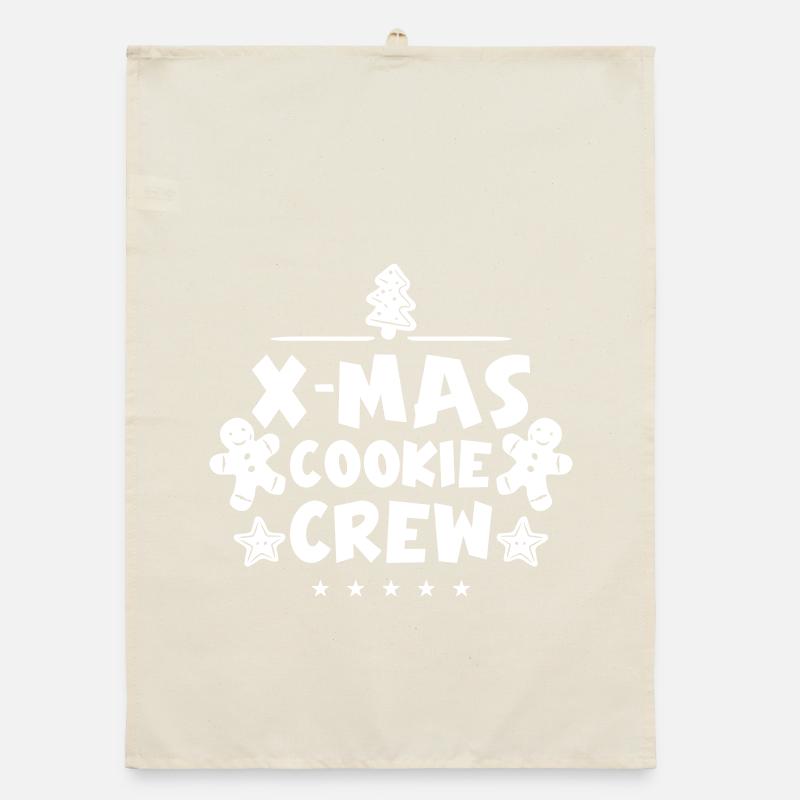 Équipe de cuisson des biscuits de Noël Torchon bio