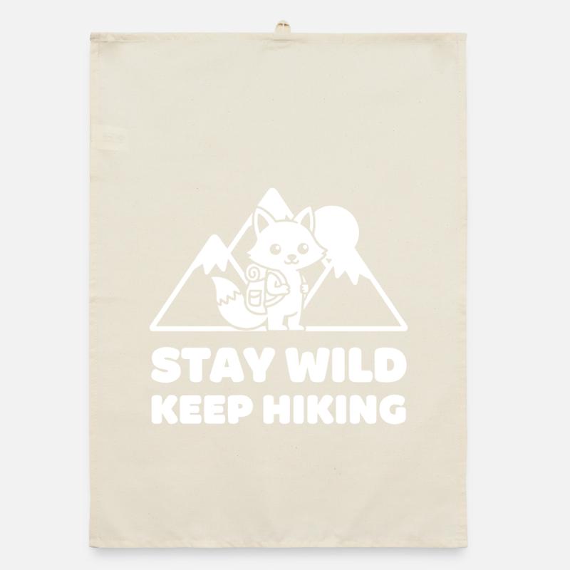 Wild Path: Foxes Adventure Organic dish towel