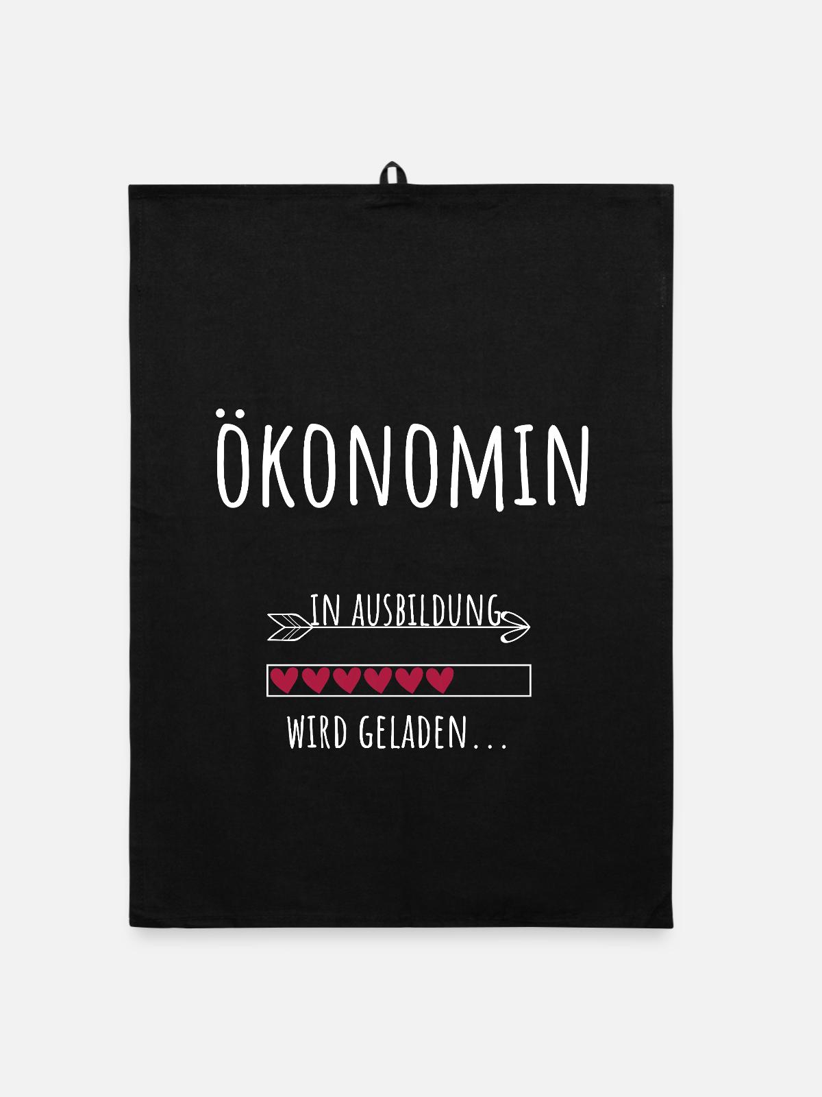 Volkswirtschaft Studentin Beruf Ökonomin - Organic Geschirrtuch - Schwarz - Vorne