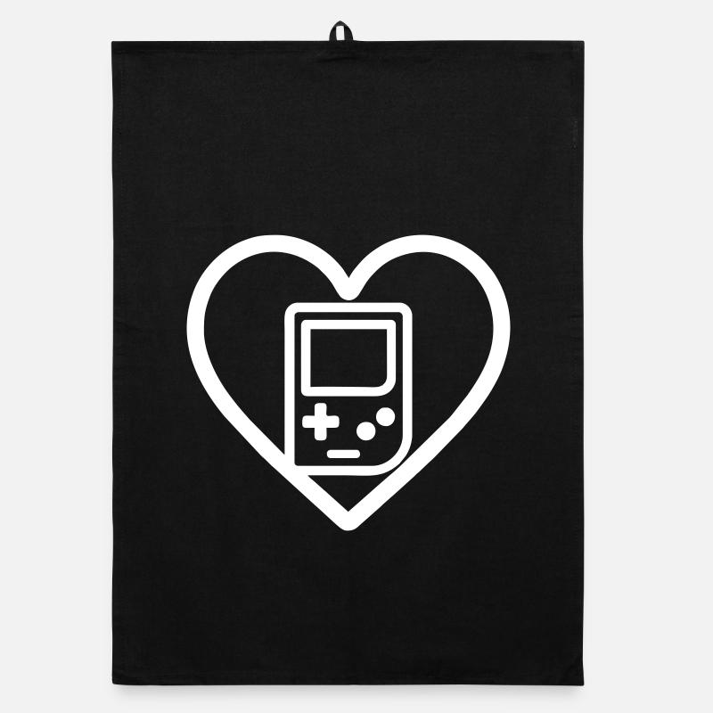 Heart Retrogaming – Vintage-Handheld-Konsole Organic Geschirrtuch