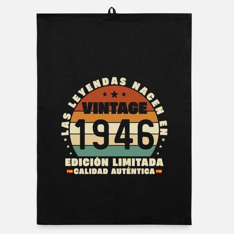 1946 Vintage Retro Geburtstagsgeschenk Organic Geschirrtuch