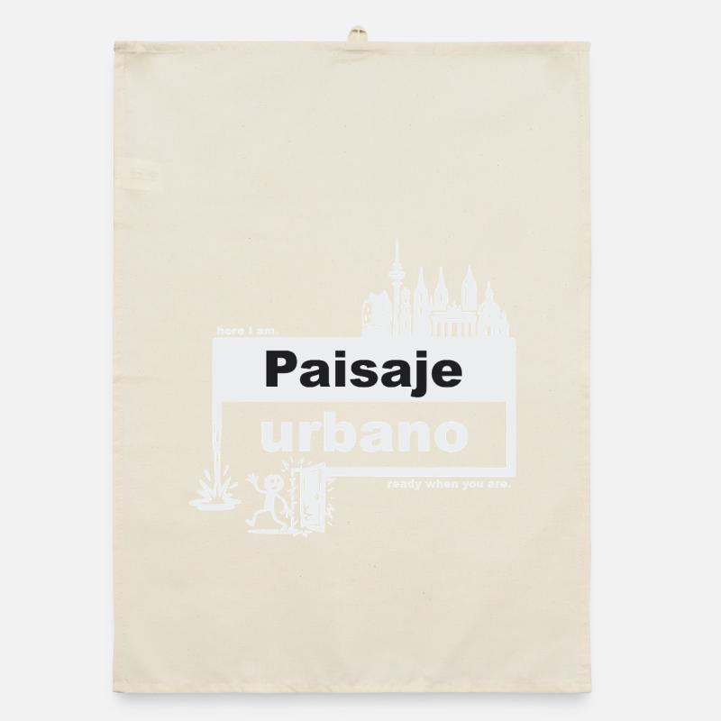 Stadtbild - spanisch - ready when you are Organic Geschirrtuch