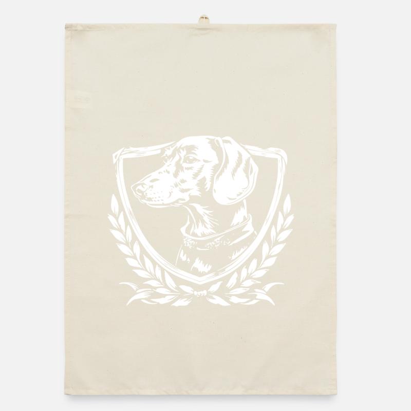 Dog crest Organic dish towel