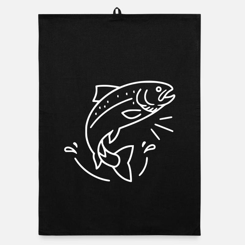 Action de pêche à la truite sauteuse Torchon bio