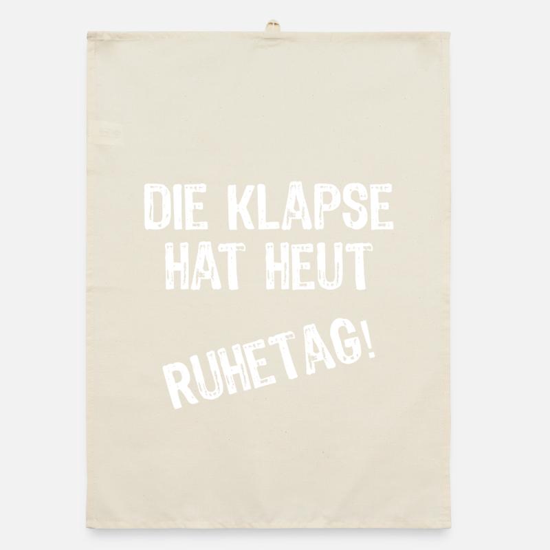 Die Klapse hat heut Ruhetag Organic Geschirrtuch