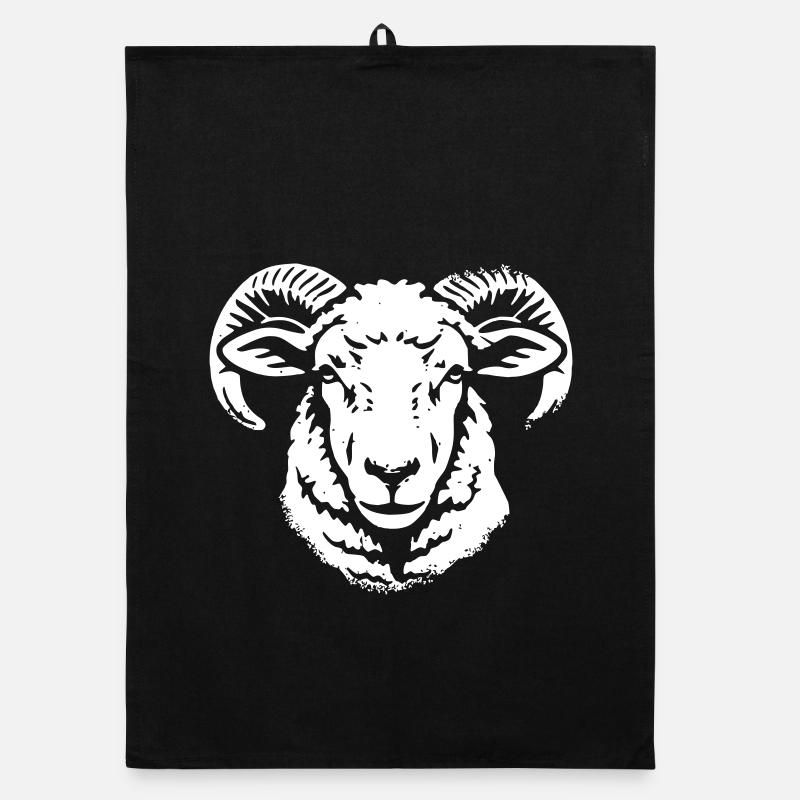 Tête de bélier Ram Ram Ram Grunge Vector Torchon bio