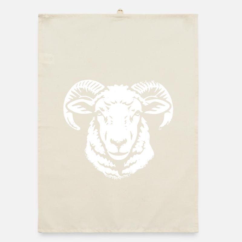 Ram Head Ram Ram Horn Vector Organic dish towel