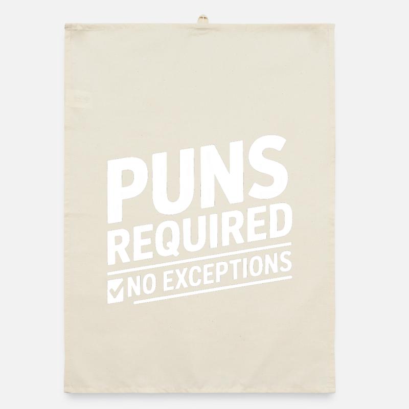 Puns Required Wortspiele Organic Geschirrtuch