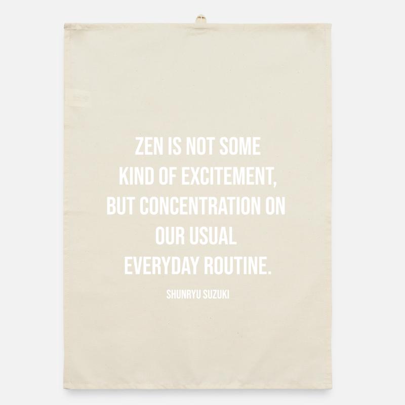 Zen Focus Typography: Everyday Routine Organic dish towel