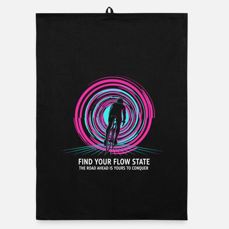 Flow State Radfahrer-Neon-Route Organic Geschirrtuch