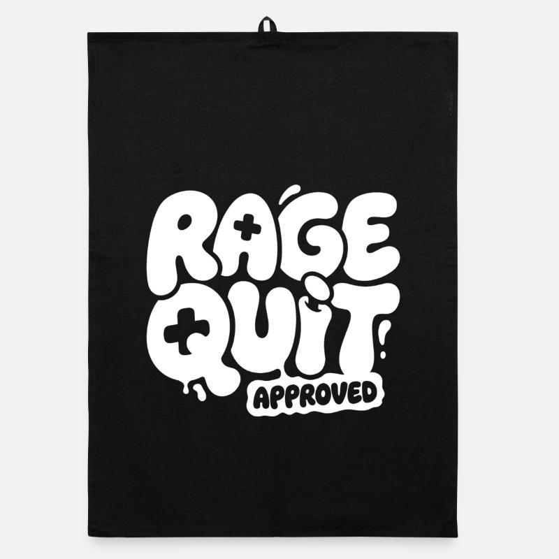 Rage Quit Genehmigt Gaming-Design Organic Geschirrtuch
