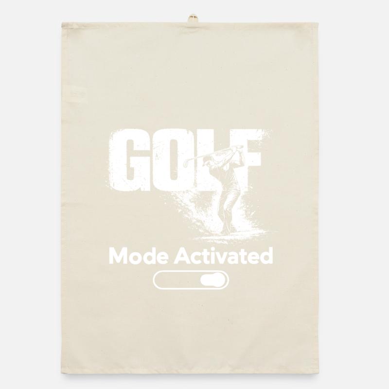 Golf Shirt Golf Mode Activated Golfer Gift Organic Geschirrtuch