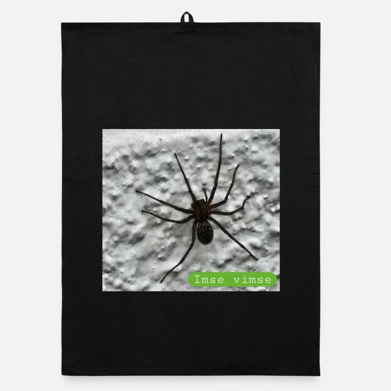 spider - Organic dish towel - black