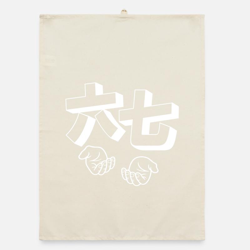 67 "six seven" hands asia style Organic Geschirrtuch