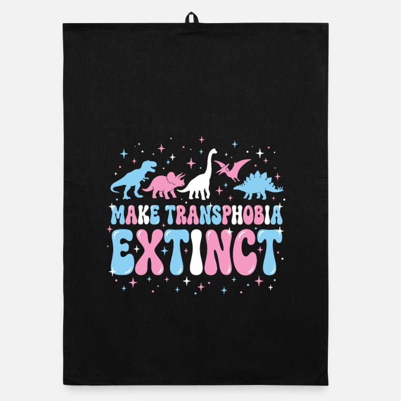 LGBTQ Pride Month - Make Transphobia Extinct Organic dish towel