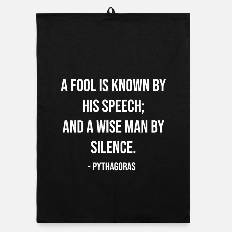 Citation de la Sagesse Silencieuse de Pythagore Torchon bio