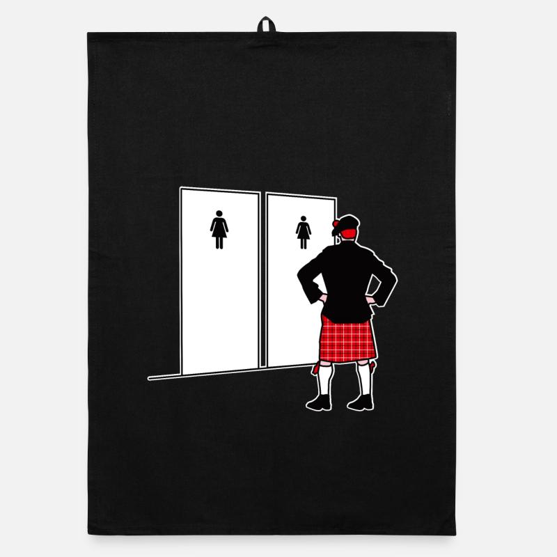 Funny Scotland Kilt Cornemuse Rock Toilett Torchon bio