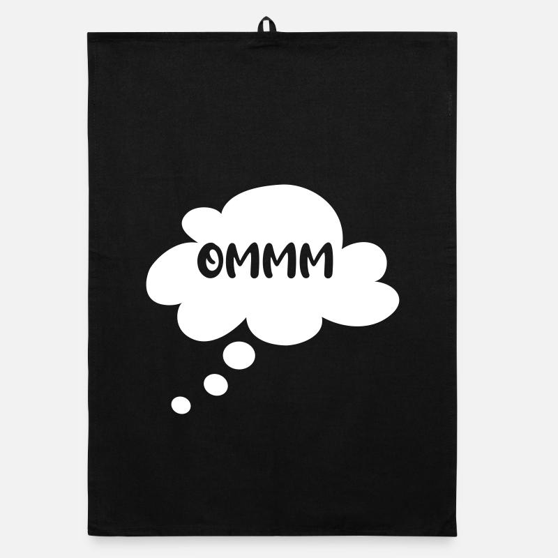 Om Cloud Pensée Bulle Yoga Discours Bulle Méditation Torchon bio