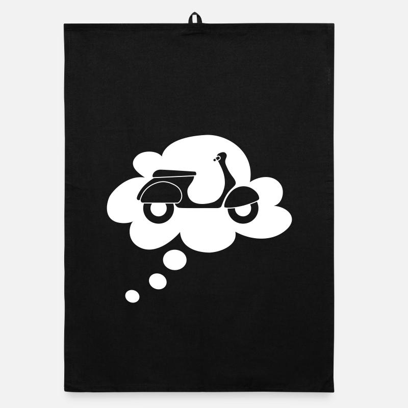Scooter Holiday Ready Thought Bubble Italy Speech Bubble Organic dish towel