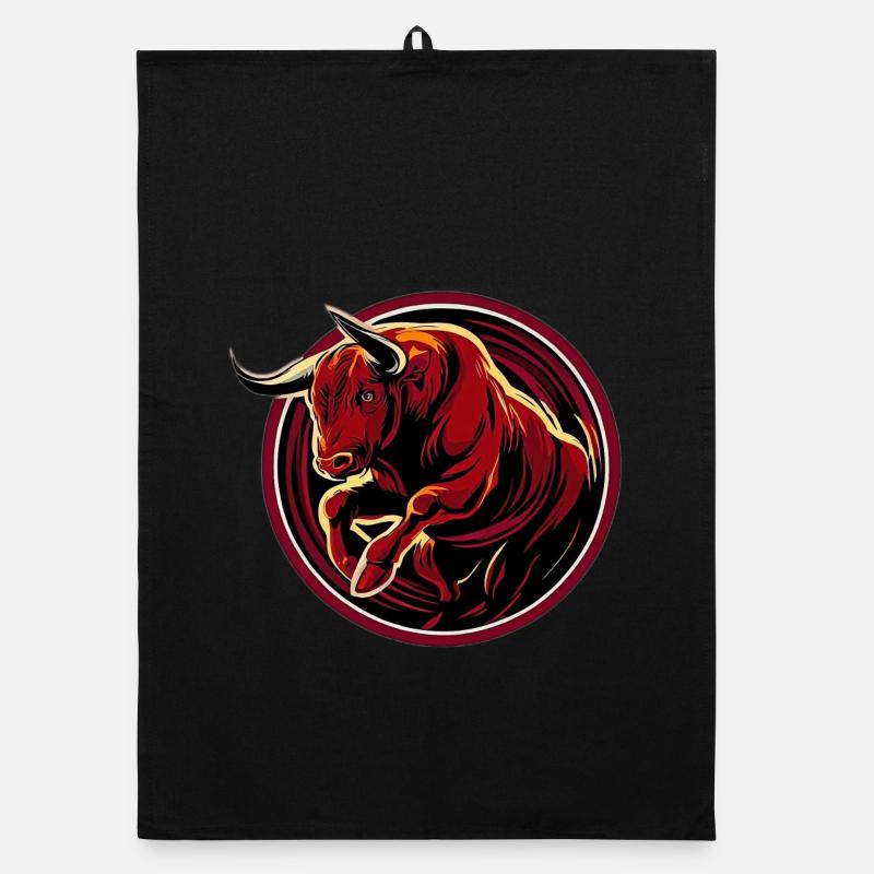 Wütender Stier Organic Geschirrtuch