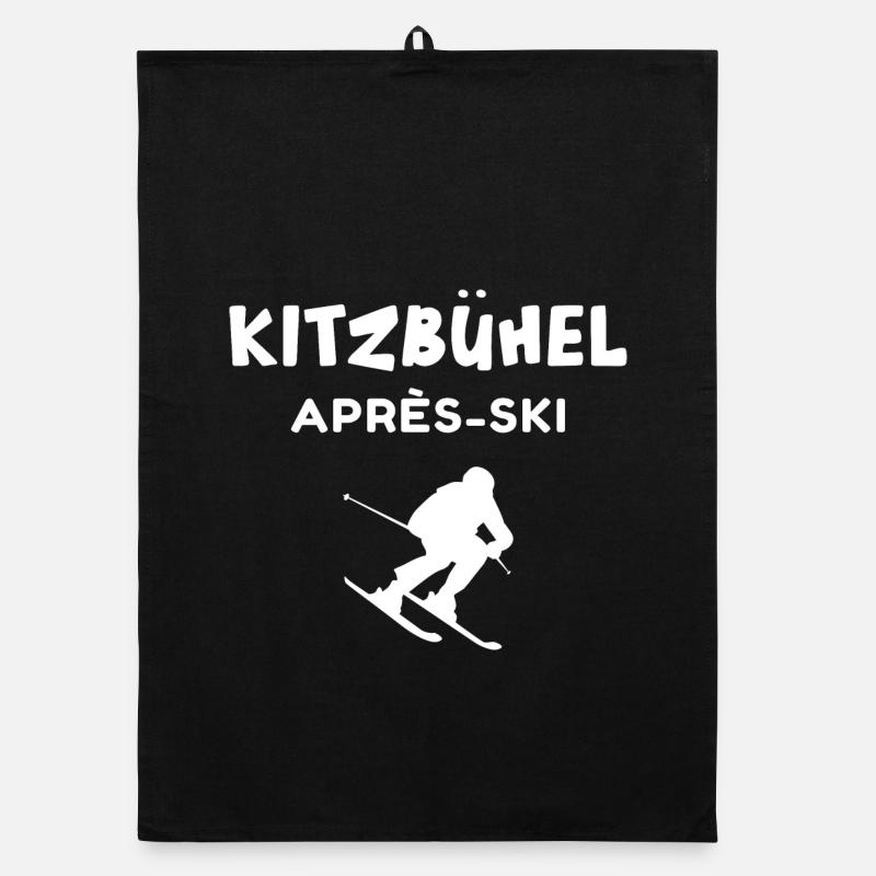 Skifahren Ski Kitzbühel Organic Geschirrtuch